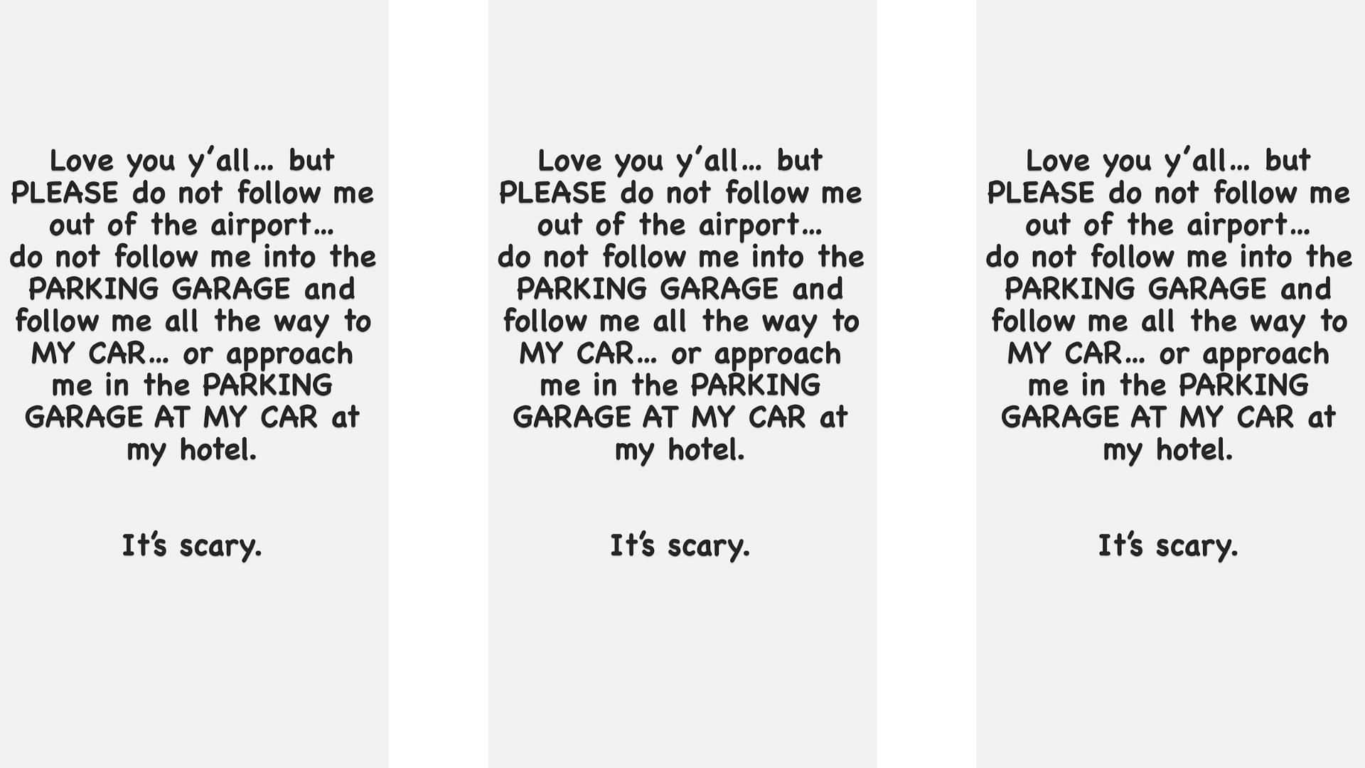 Screengrab of Belair's message to fans on Instagram.